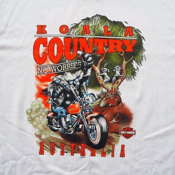 Harley-Davidson Vintage 1999 Morgan & Wacker Australia Short Sleeve Shirt Men's - Picture 6 of 9